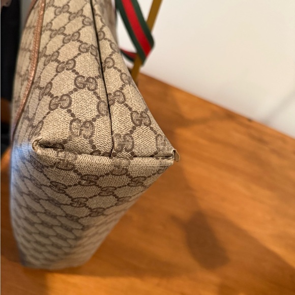 Gucci Vintage Web Strap Tote GG Coated Canvas Tall - Picture 5 of 13